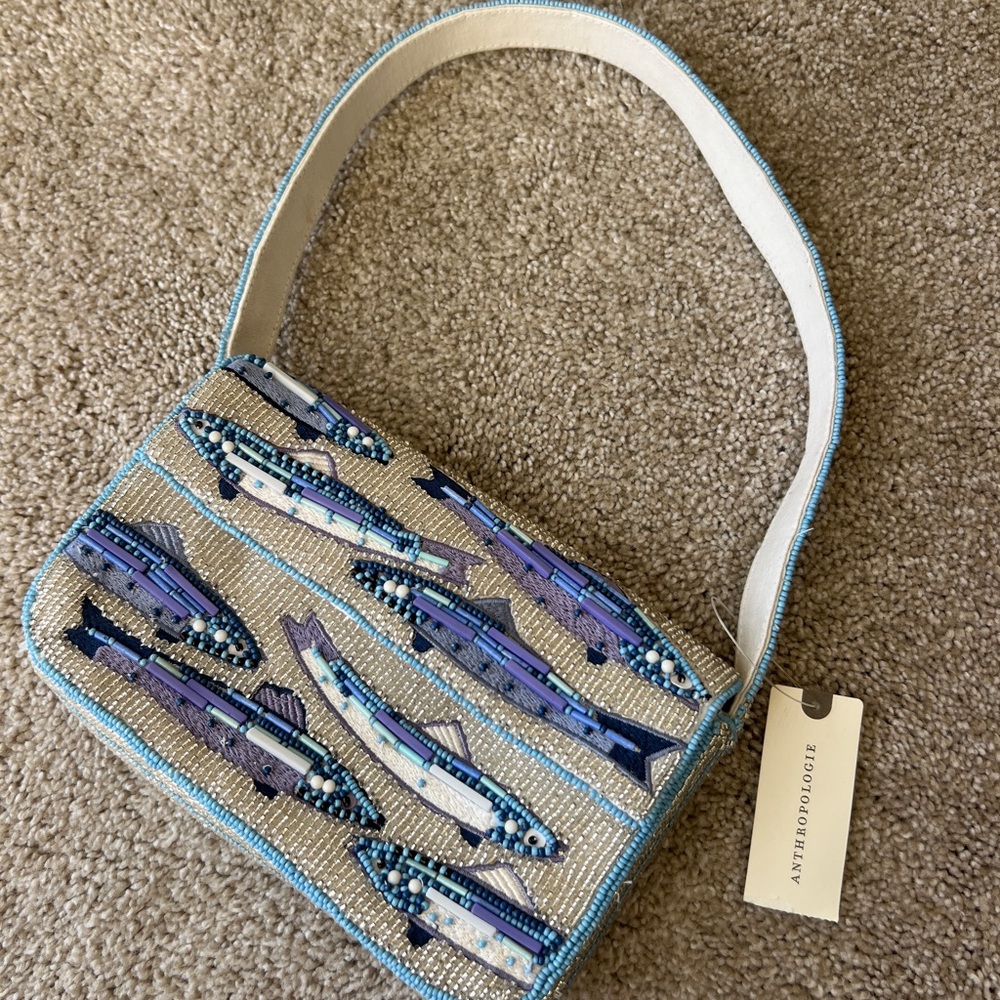Anthropologie Sardine Beaded Bag